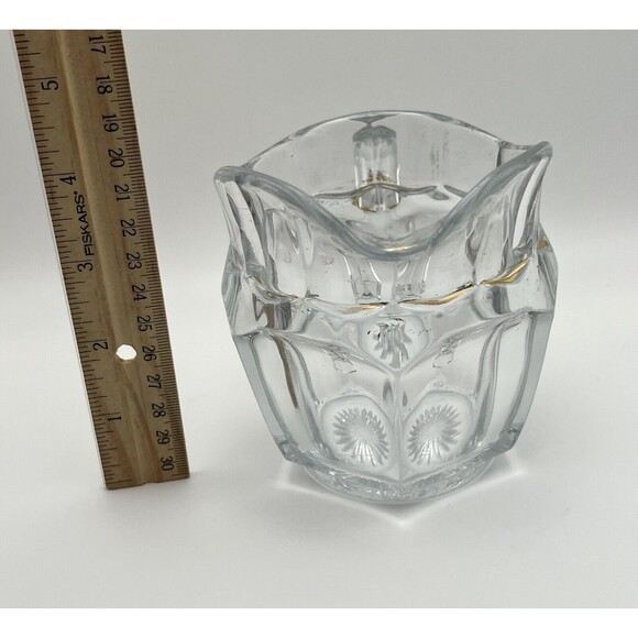 Vintage Clear Glass Creamer Starburst Bottom Unknown Maker - Picture 3 of 6